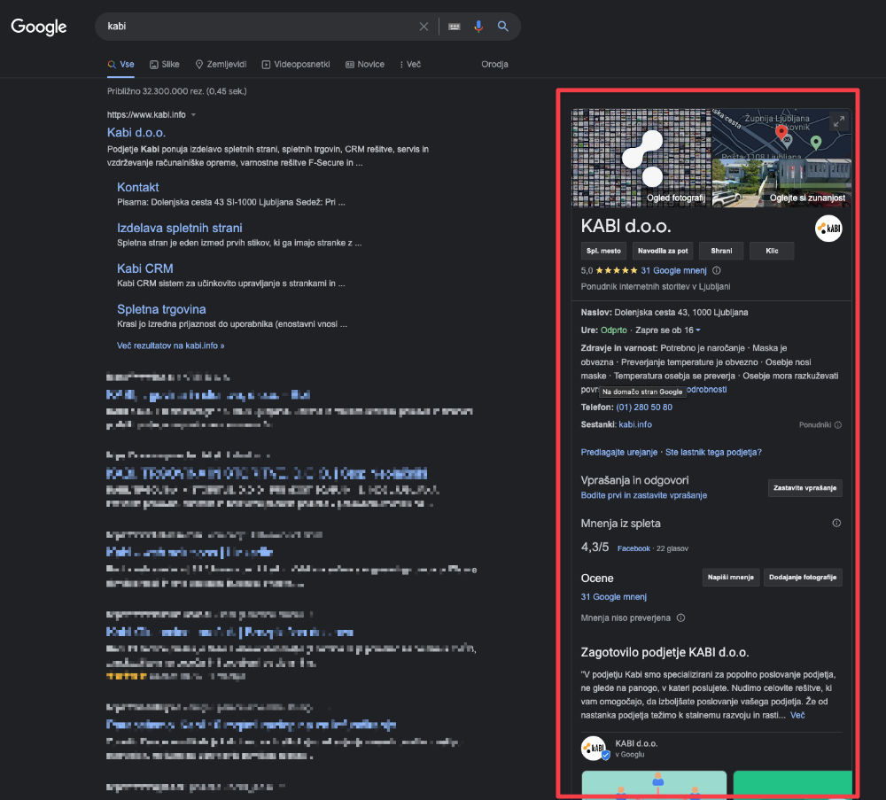 Primer panela znanja za podjetje Kabi