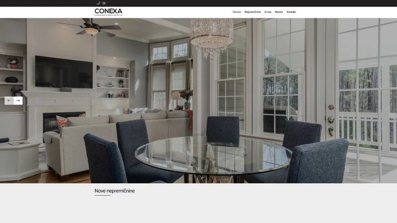 Spletna stran Conexa nepremičnine