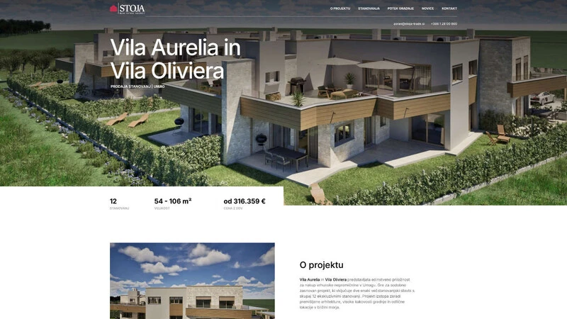 Vile Umage spletna stran