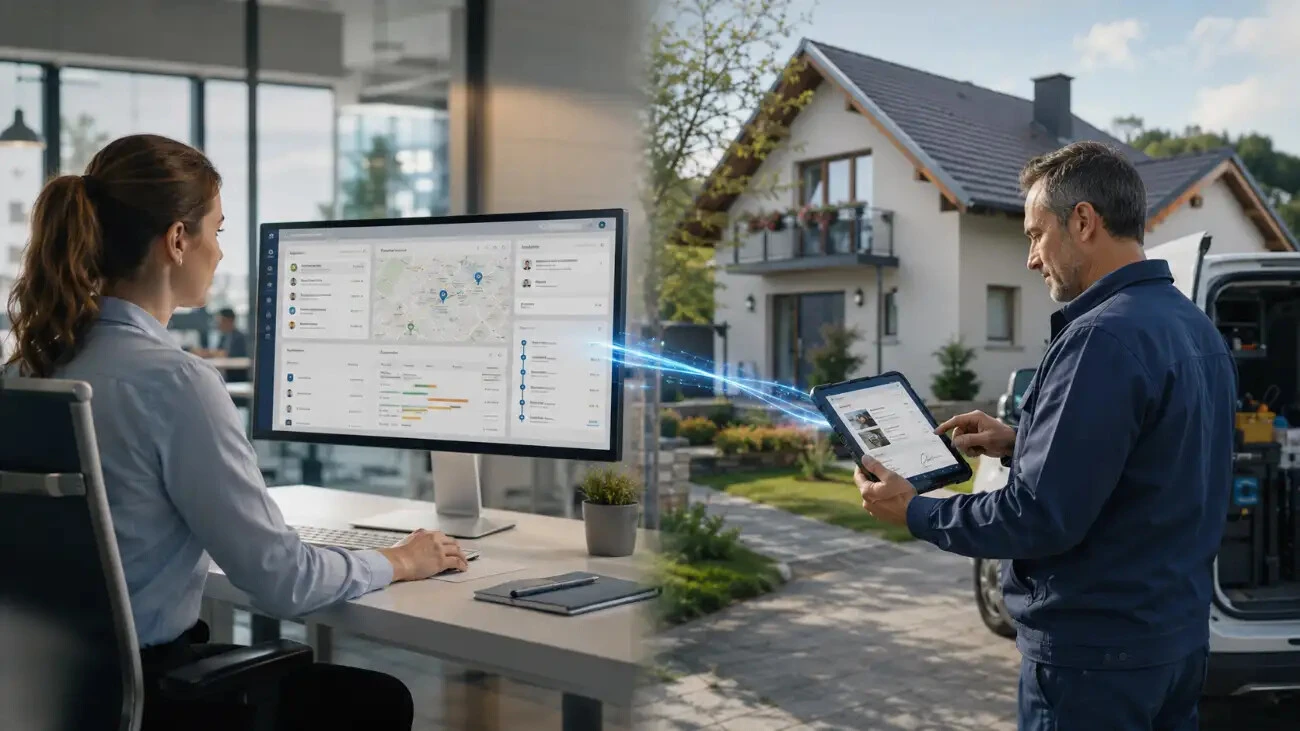 Digitalizacija terenskih procesov: kako s CRM sistemom končate kaos med pisarno, delom na terenu in izdajo računov