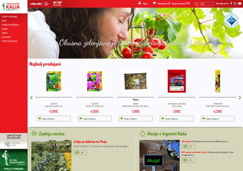 Spletna trgovina Kalia