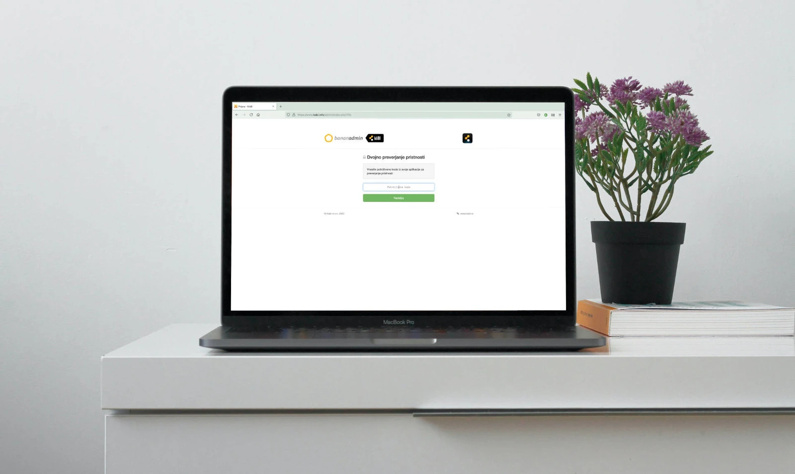 Primer dvostopenjske avtentikacije - Kabi platforma