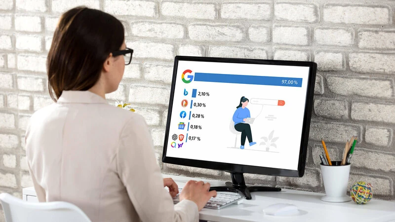 Primerjava obiska spletnih strani iz klasičnih in AI iskalnikov