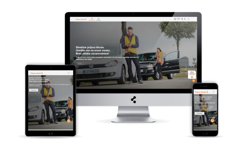 Primer pristajalne spletne strani (landing page)