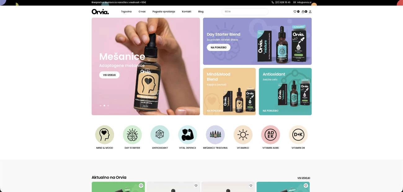 Spletna trgovina Orvia