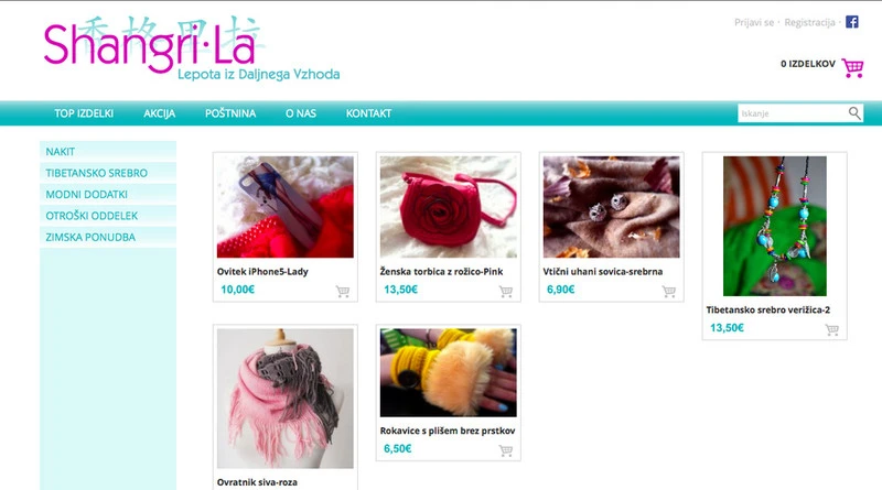 Spletna trgovina Shangrila