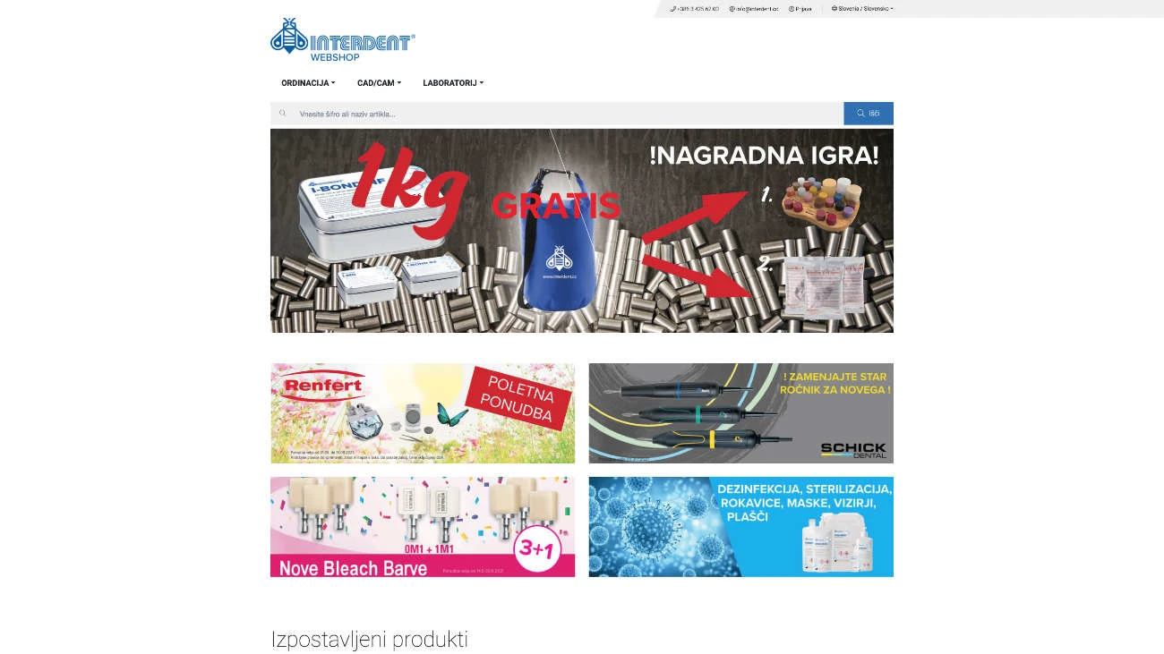 Spletna trgovina Interdent