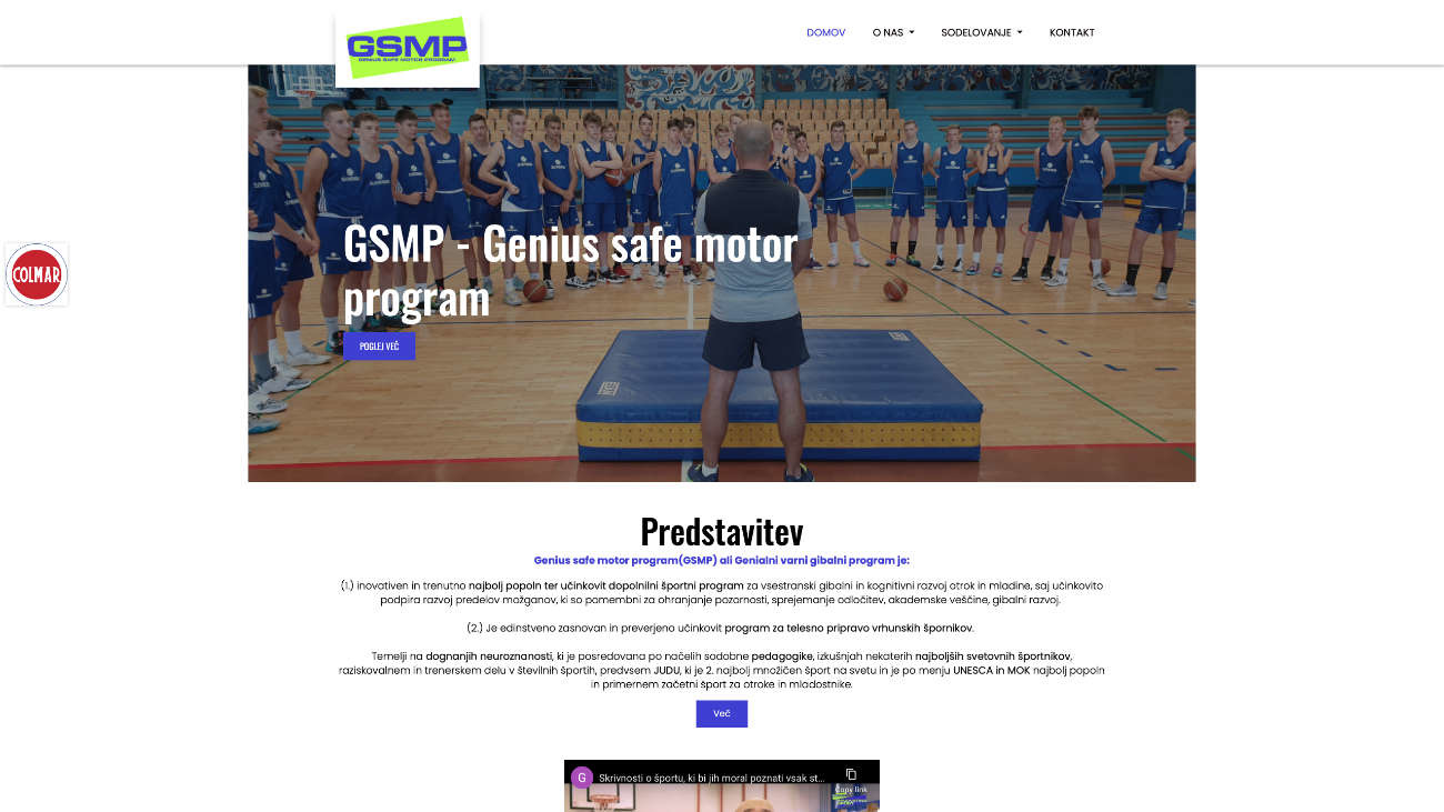 Spletna stran GSMP