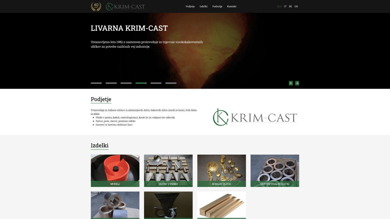 Krim Cast spletna stran