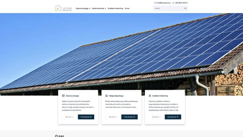 Spletna stran Living Spacce