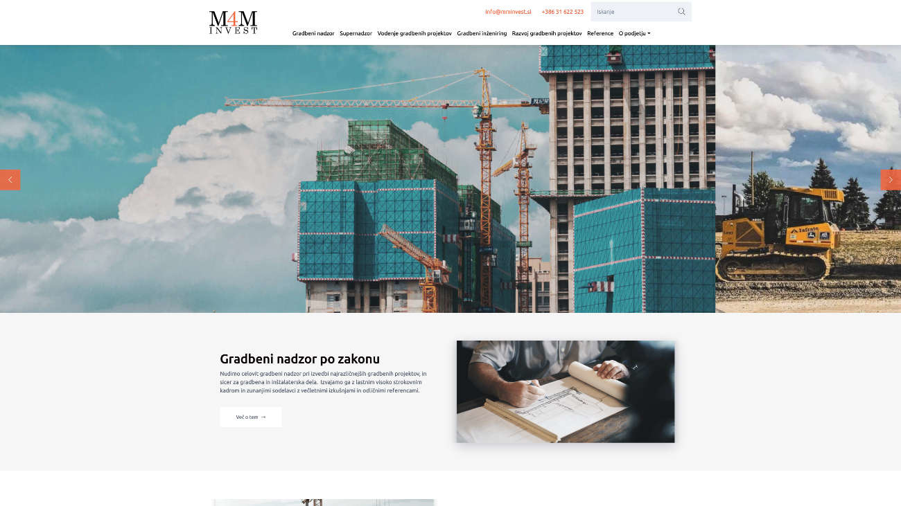 Spletna stran MM Invest