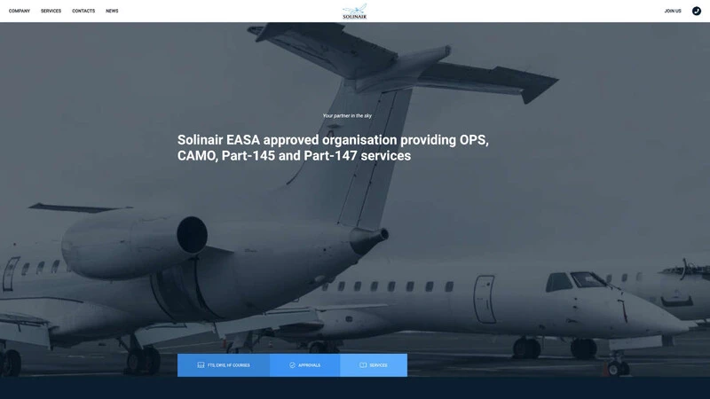 Solinair spletna stran