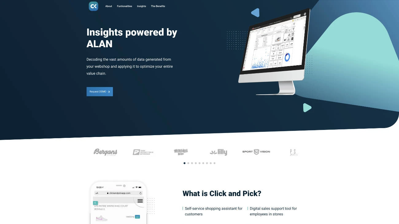 Spletna stran Click &amp; Pick