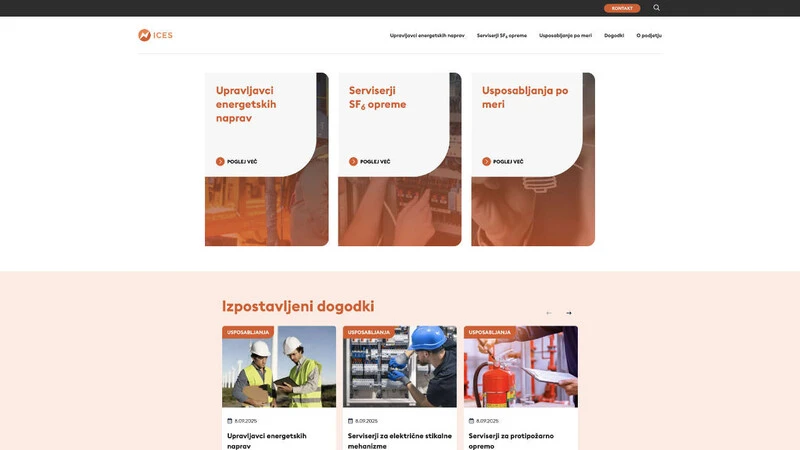 ICES spletna stran