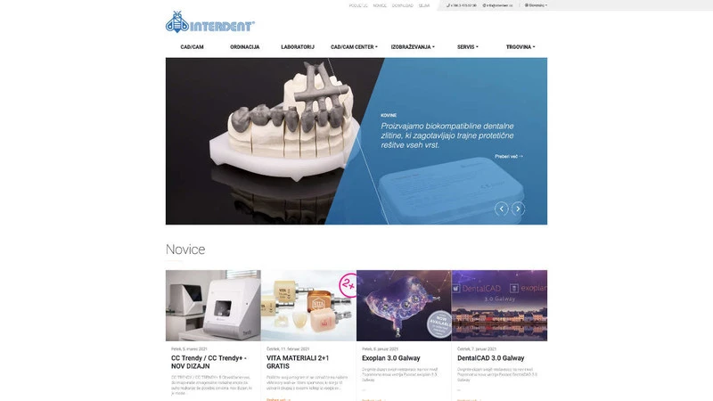 Spletna stran Interdent