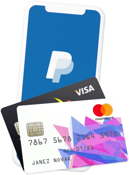Plačila s karticami in Paypal