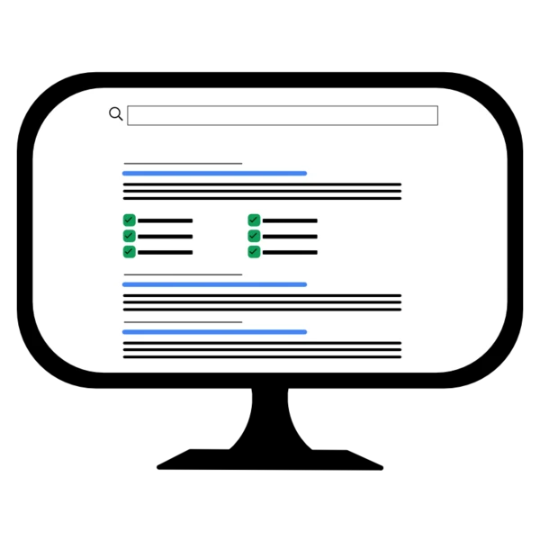 Prikaz rezultatov iskanja v spletnem iskalniku
