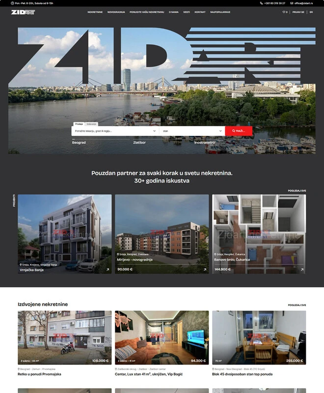 Zidart spletna stran